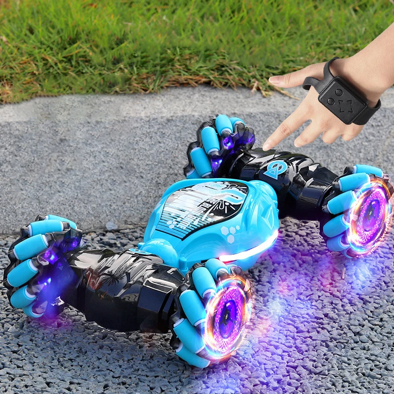 Carro acrobático y pulsera con mando inalámbrico Verde