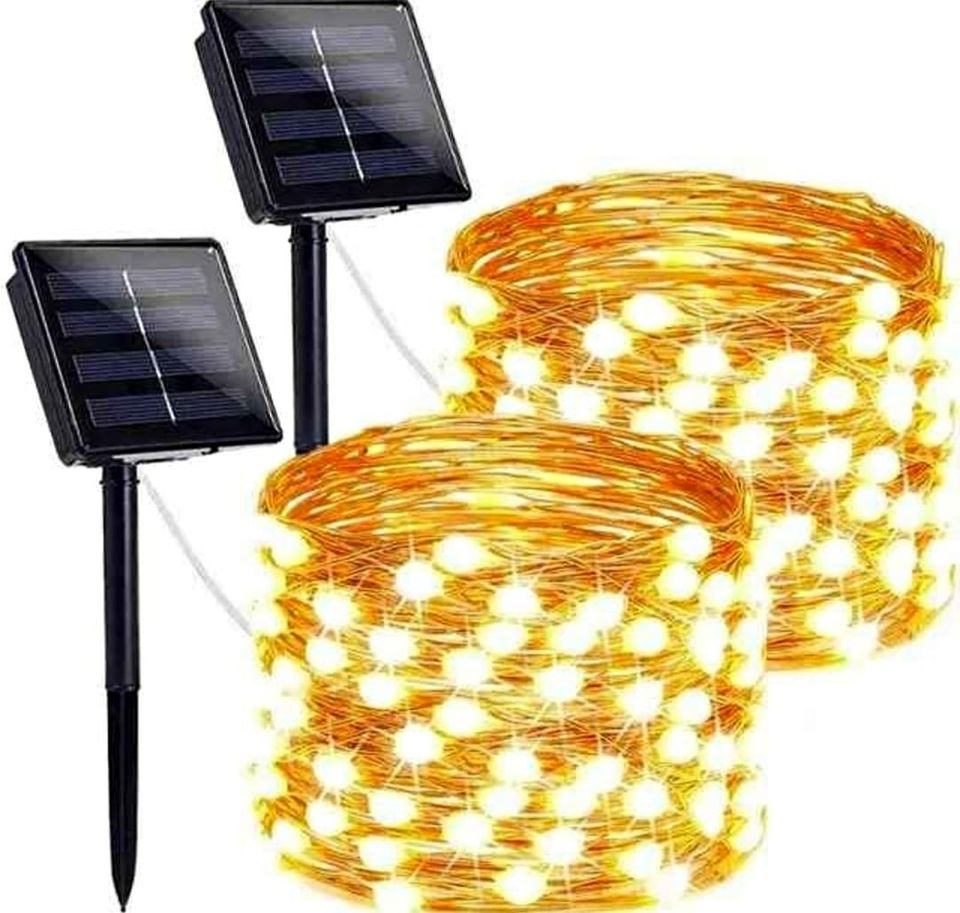 LUCES LED DECORATIVA CON PANEL SOLAR 25 M