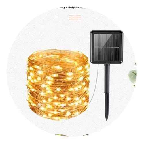 LUCES LED DECORATIVA CON PANEL SOLAR 25 M