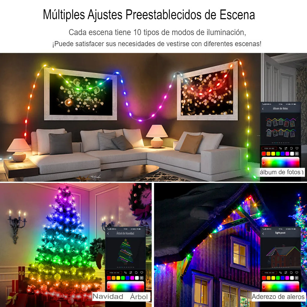 Luces LED navideñas inteligentes