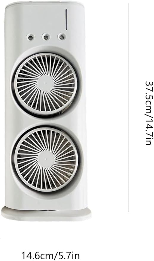 VENTILADOR PORTÁTIL DE DOBLE EXTREMO CON ENFRIADOR USB RECARGABLE MINI VENTILADOR
