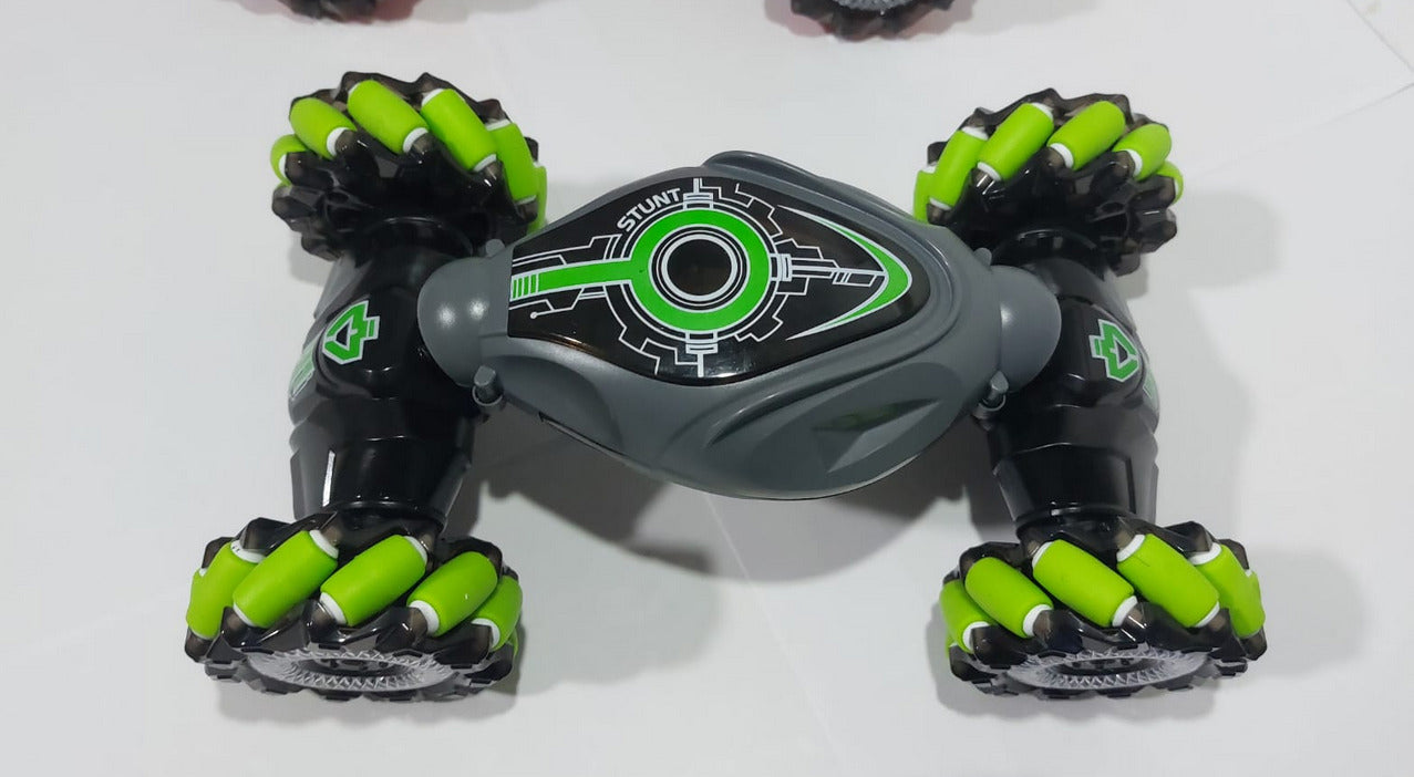 Carro acrobático y pulsera con mando inalámbrico Verde