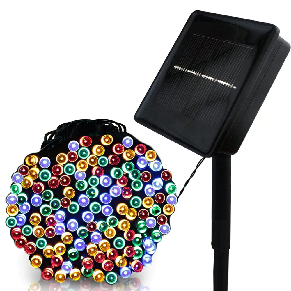 LUCES LED DECORATIVA CON PANEL SOLAR 25 M