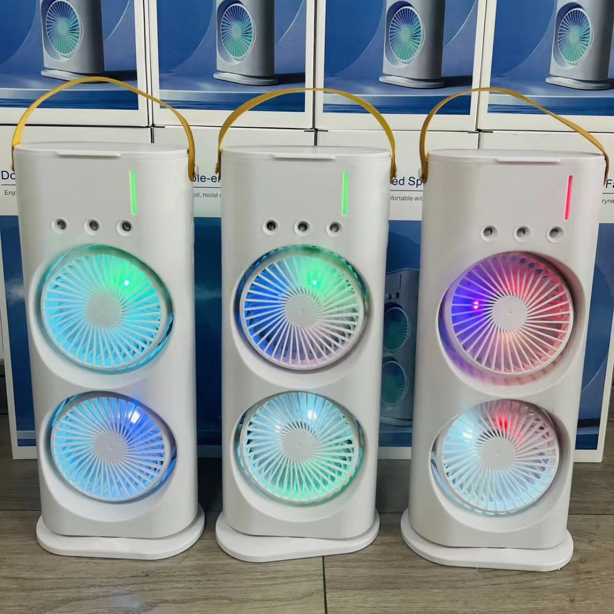 VENTILADOR PORTÁTIL DE DOBLE EXTREMO CON ENFRIADOR USB RECARGABLE MINI VENTILADOR