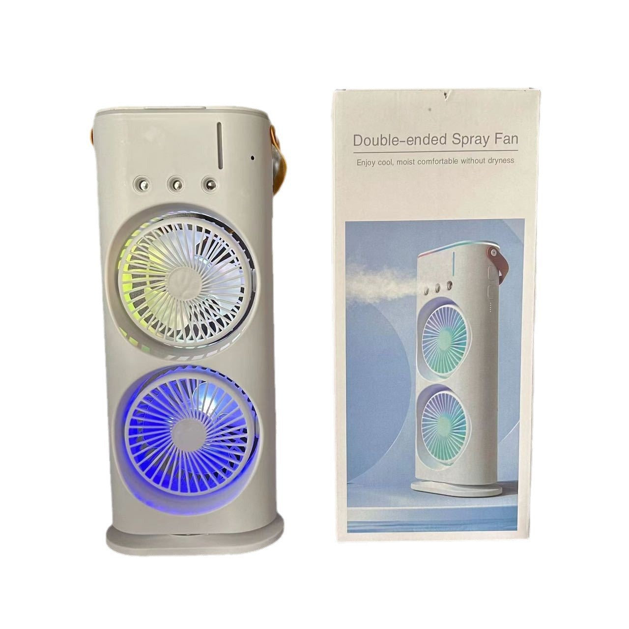 VENTILADOR PORTÁTIL DE DOBLE EXTREMO CON ENFRIADOR USB RECARGABLE MINI VENTILADOR