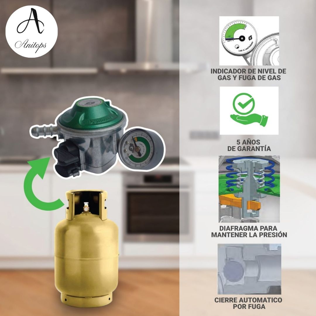 REGULADOR DE GAS PREMIUM CON MEDIDOR