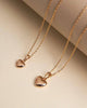 JUEGO DE COLLAR + PULSERA + ARETES CORAZON